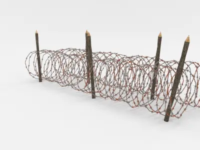 Barb Wire Obstacle 3D model