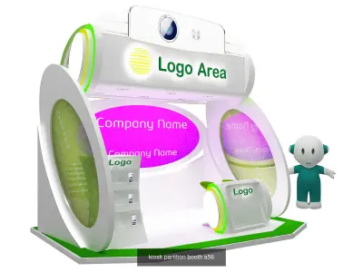 Soccer Stadium booth kiosk stand  G19 3D Model Pack