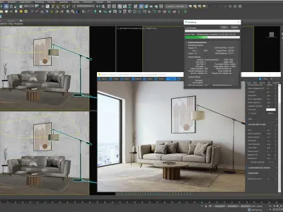 interior living room scene 55 3D model