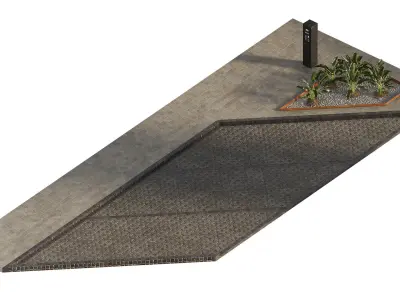 Corner parking 3D model