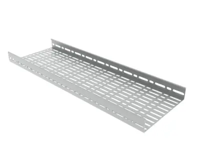Cable Tray with Ceiling Support and Floor Pedestal Free 3D model