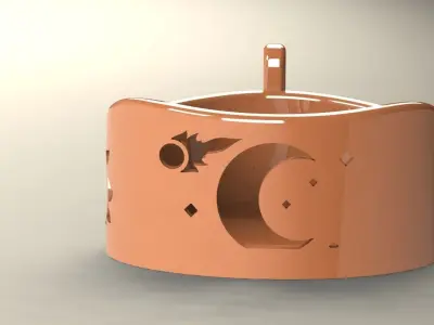 Keys Tray 8 Moon and Sun  3D print model