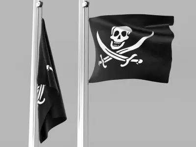 Pirate Flag 3D model