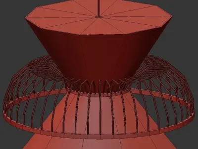 PELLA two pendant lights gold 3D model