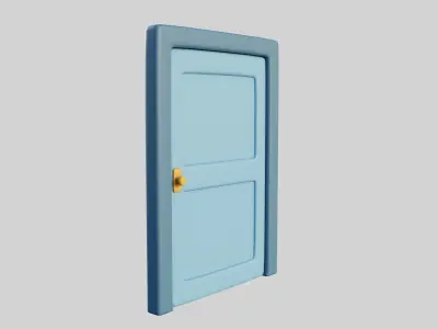Cartoon Door 2a 3D model