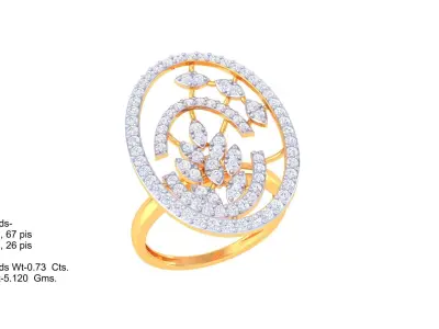  Women Ring MTL 3dm STL OBJ FBX Details 3D print model 5