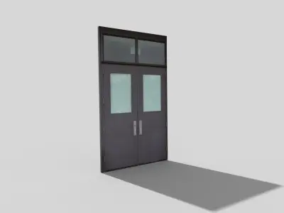 low poly door Low-poly 3D model 3