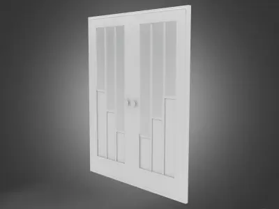 Double Door v3 Low-poly 3D model