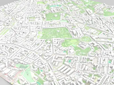 Cityscape Lviv Ukraine 3D model