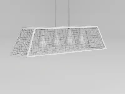 Hanging Caged Lamp - Ceiling Lamp 3D model