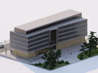 Futuristic Skyscraper-Building office-Modern office 3D model