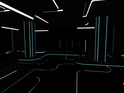 Exhibition Interior and Display Structure 3D Model 3D model