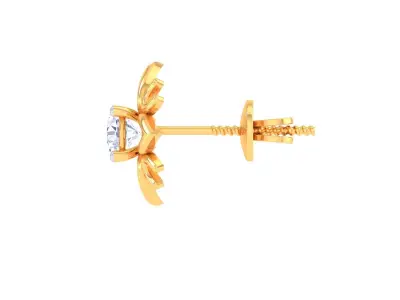 Solitaire Super Light Weight Earring Pendant Set 3D print model