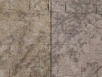 Ribbed Split Face Travertine 05 - Seamless Texture