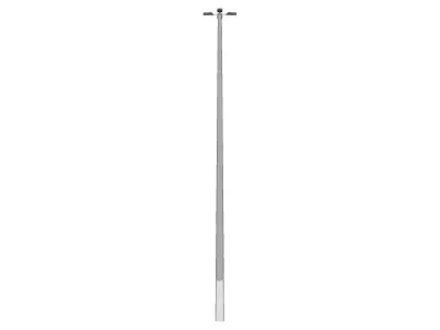 Concrete Lamp Post - Light Pole - Light Post - Street Light 02 3D model