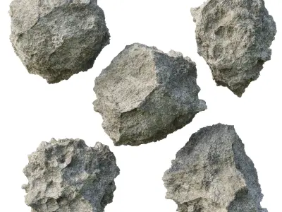 Natural Stone set 004  3D model