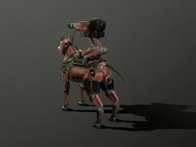 War Dog Low-poly 3D model