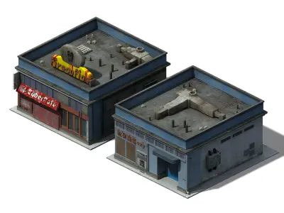 Future World - Business District 02 3D model