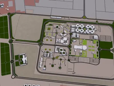 Sharjah City UAE Low-poly 3D model