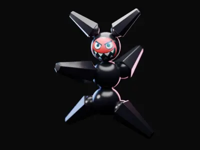 Nanobot Evil Mode 3D Model Low-poly 3D model