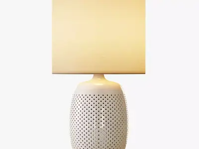 Pierced Ceramic Table Lamp 3D model
