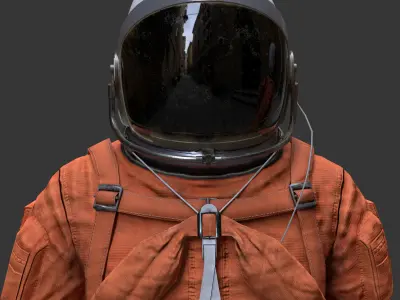 CS02 Male Space Suit LITE VERSION Low-poly 3D model