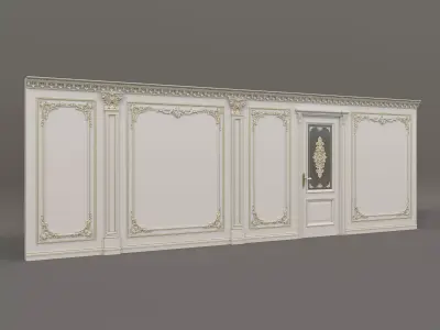 Wall Molding in Classic French style 23 3D model