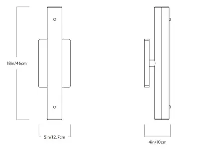 Counterweight Rectangle Sconce by Fort Standard Wall Lamp Free low-poly 3D model