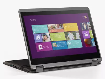 Acer Aspire R 14 R3 471T convertible hybrid laptop Low-poly 3D model