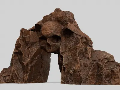 Skull Cave Low-poly 3D model