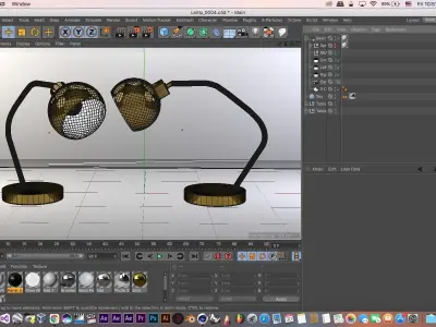 Table Lamp Gold 3D model