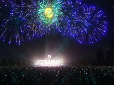 3d-fireworks-for-new-year-or christmas - 8 design 3d model  Texture