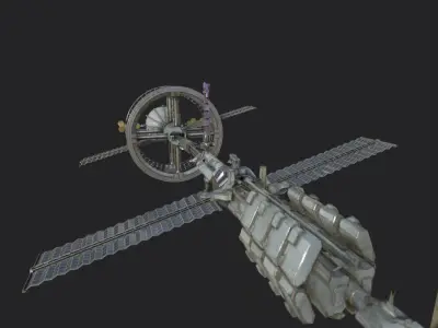 Space Station PBR-Gameready Low-poly 3D model