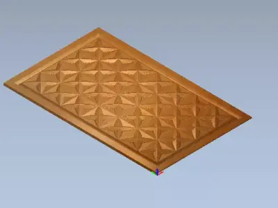 doorway metal plate with pattern 3D model