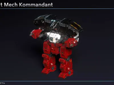 Assault Mech Kommandant Low-poly 3D model