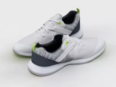 White Sports Shoes 3D model
