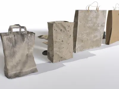 Paper Junk Low-poly 3D model