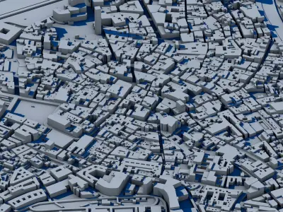 Malaga City 3D Model - Spanish Urban Landscape  3D print model
