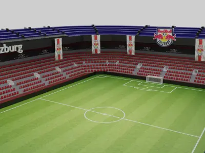 FC Salzburg Football Stadium Low-poly 3D model