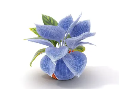 Vibrant Plant Pot model pack Low-poly 3D model