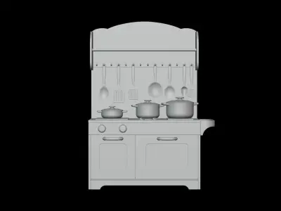 Play Kitchen Set 3D model purchase
