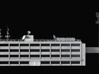 Air tower Low-poly 3D model