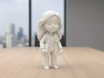 Female Doctor Chibi 3D Printable 3D print model