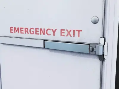 Emergency Exit Door 3D Model Low-poly 3D model