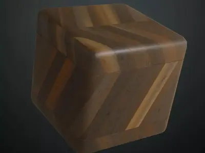 Dark Ebony Chevron Parquet Flooring PBR Seamless Texture