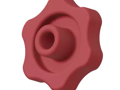 Plastic Hex Knob Toy 3D model