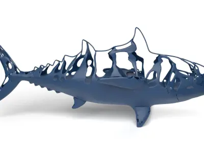 Bonito Dust Voronoi Low-poly 3D model