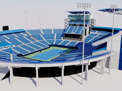 Lindner Family Tennis Center - Cincinnati Low-poly 3D model