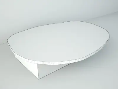 Petrified Wood Slice Coffee Table 2 3D model