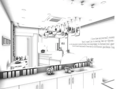 Shop - Refreshments - Coffee Shop 02 3D model